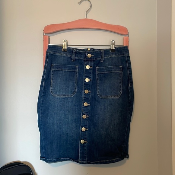 Jean midi skirt - Picture 1 of 3